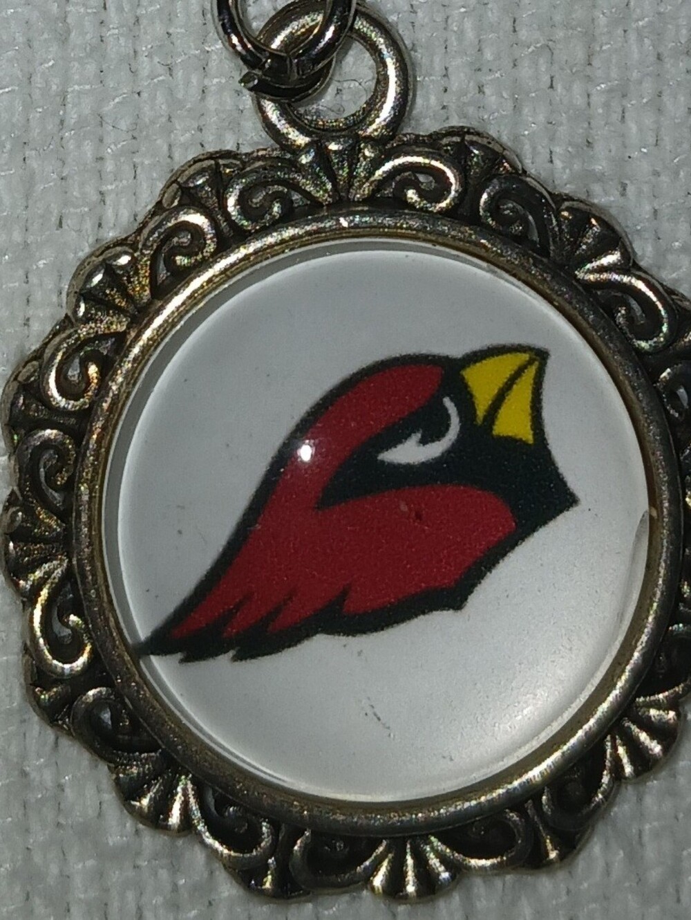 NWT Red Cardinal Bird Keychain - Red and Yellow.